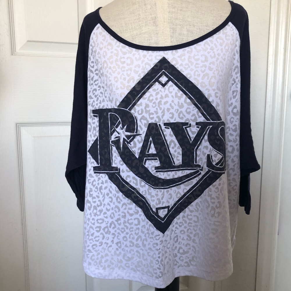 PINK Tampa Bay Rays Leopard Print Tee